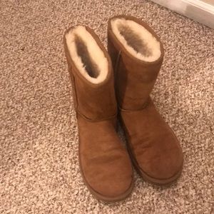 Tan short Ugg boots size 9